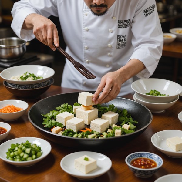 Quelles sont les techniques pour préparer des plats à base de tofu soyeux dans un restaurant asiatique?