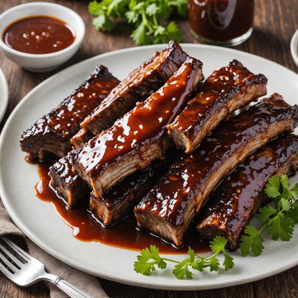 Comment cuisiner des côtes de porc caramélisées avec une sauce barbecue maison?