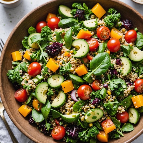 Comment réaliser une salade de quinoa estivale avec des légumes croquants et une vinaigrette légère ?